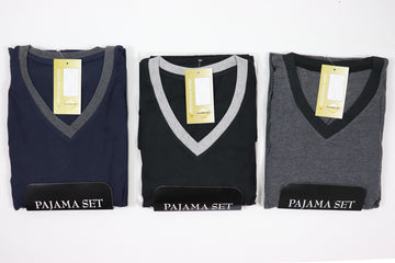 Mens V Neck Knit Pajamas